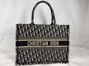 Christian Dior Medium Book Tote Navy Blue Monogram Oblique Bag SPB-JB 368318